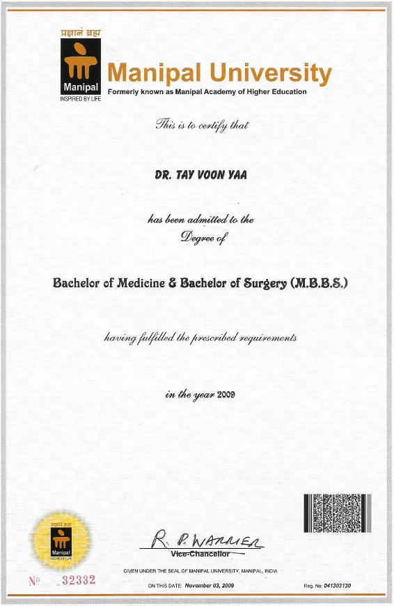 Bachelor of Medicine & Surgery (MBBS)